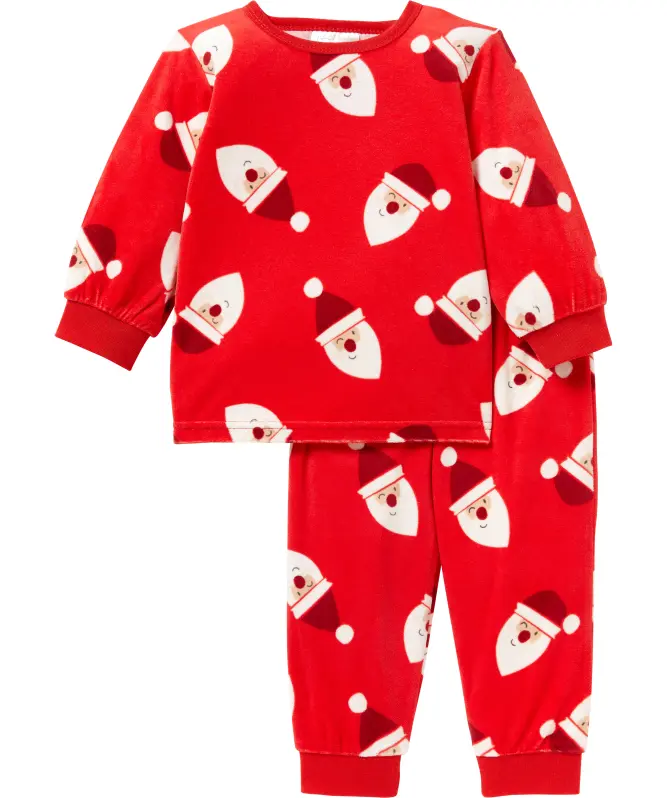 Velurové vánoční pyžamo