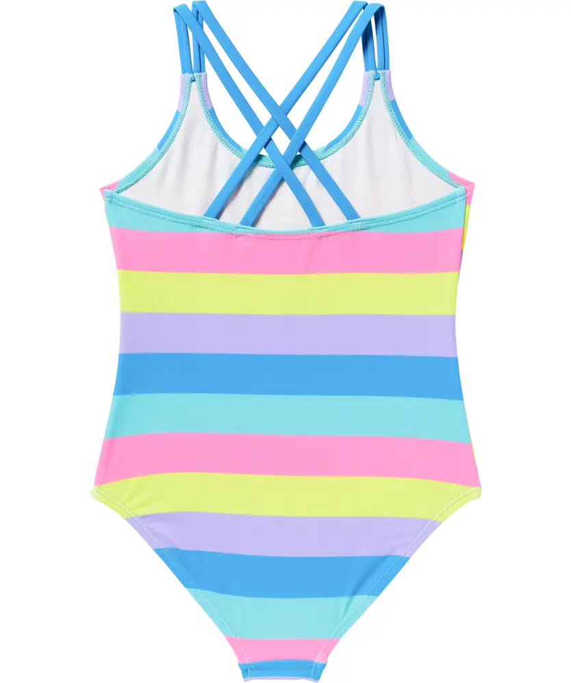 JiAmy Badpak voor meisjes, regenboog, tule, rok, eendelig