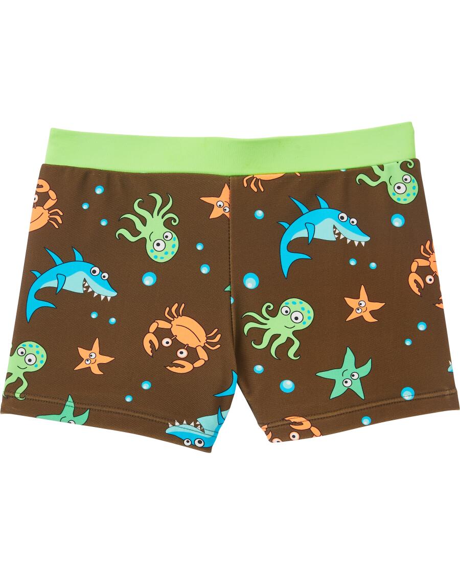 Badehose Meerestiere Khaki