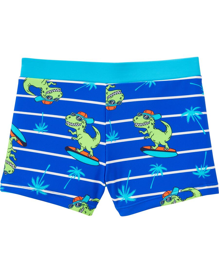 Badeshorts T-Rex neon blau