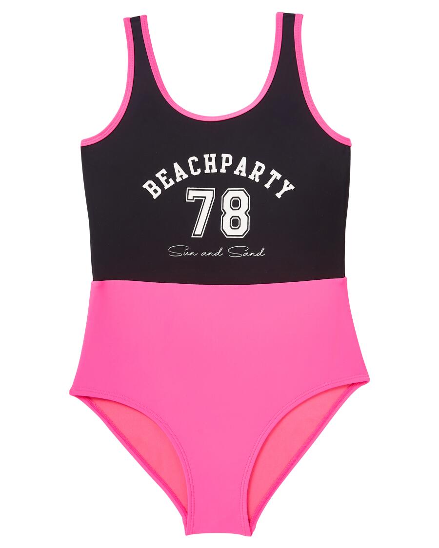 Badeanzug Colour-Blocking schwarz