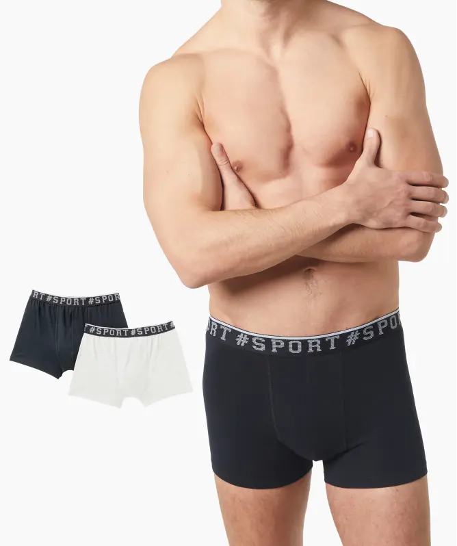 Retro Boxershorts mit Schriftzug