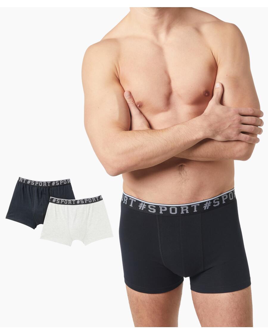 Retro Boxershorts mit Schriftzug schwarz