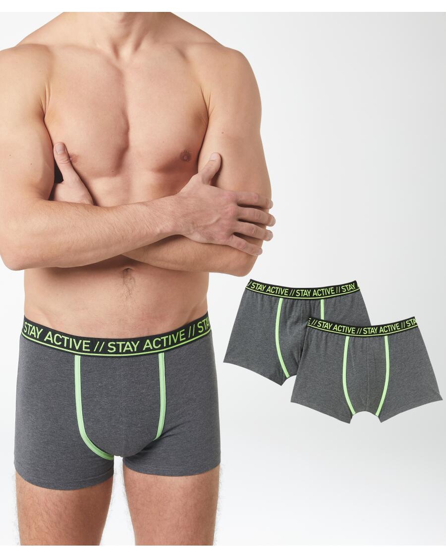 Retro Boxershorts dunkelgrau melange