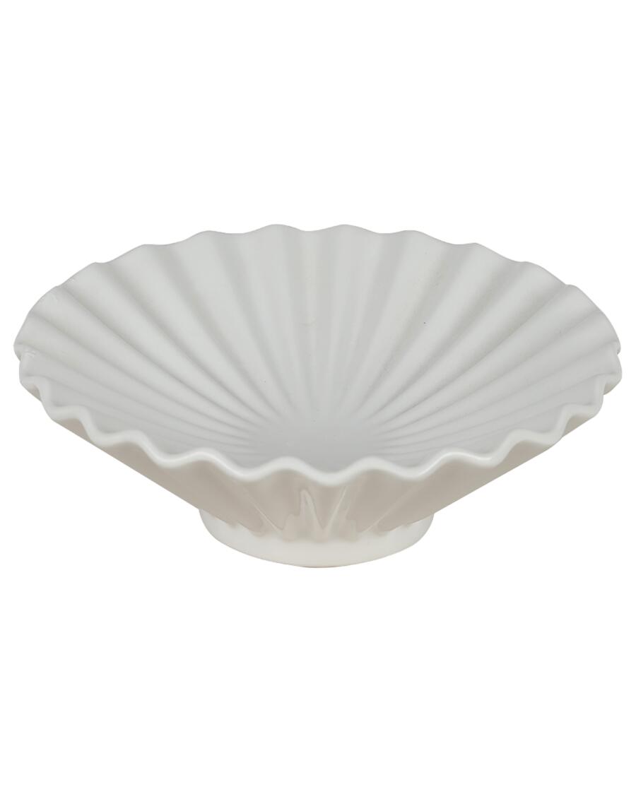 Decoratieve schaal Golf wit