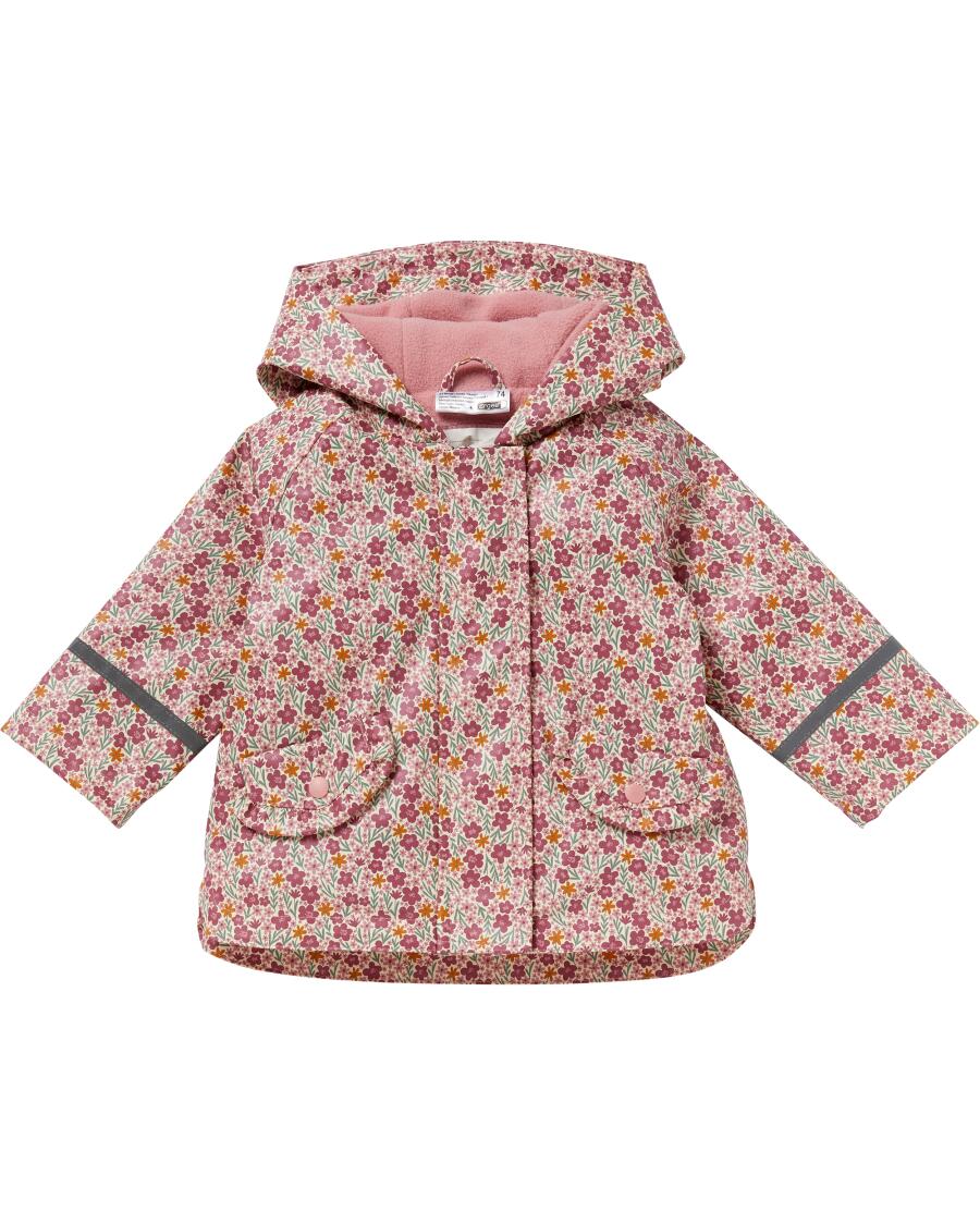 Gefütterte Regenjacke altrosa