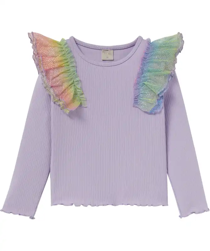 Langarmshirt mit Rüschen