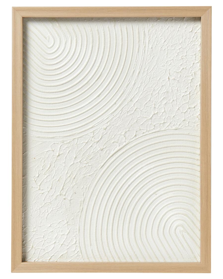 Wandbild mit Gipsmotiv naturfarben