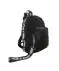 Rucksack mit Spruchband schwarz