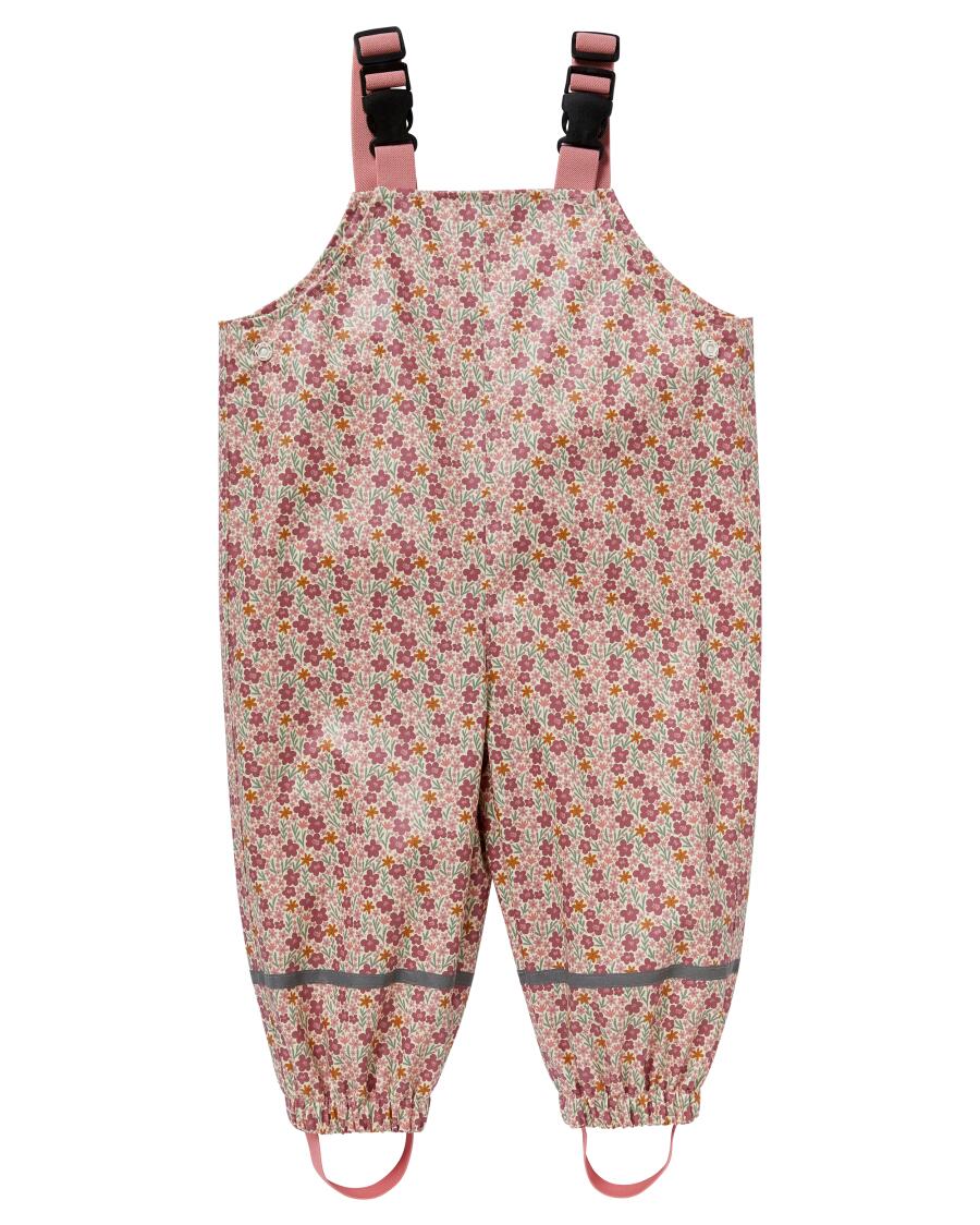 Regenhose mit Blumen altrosa