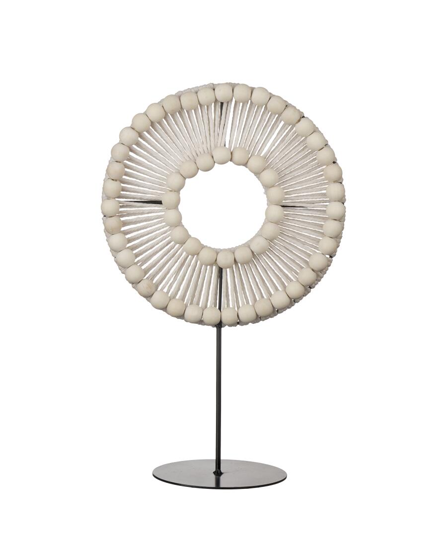 Decoratie met ballen op standaard naturel