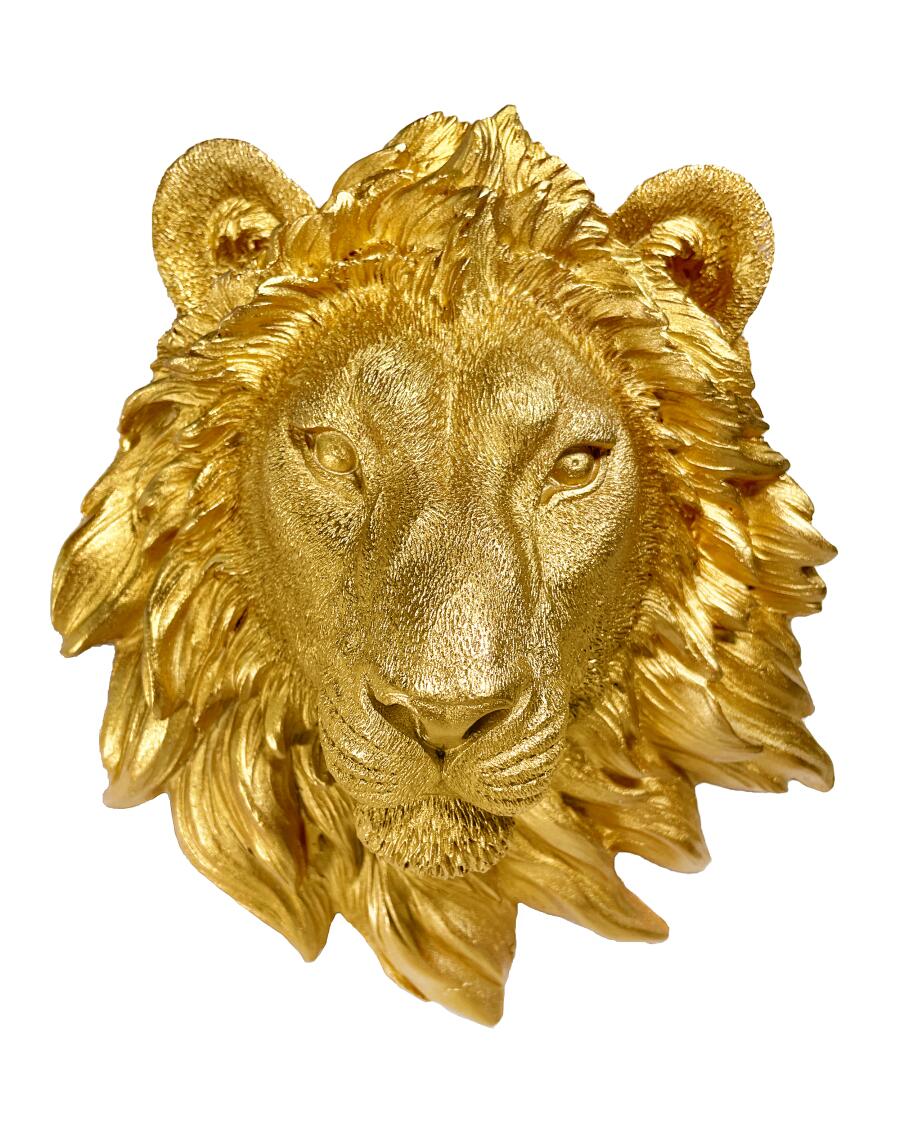 Deko-Tierkopf gold