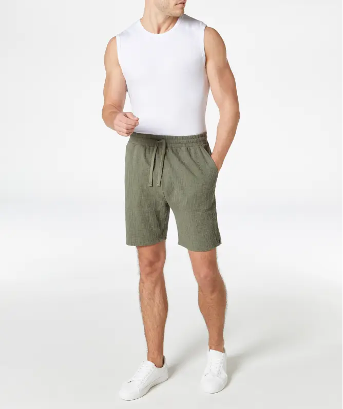 Shorts aus strukturiertem Stoff