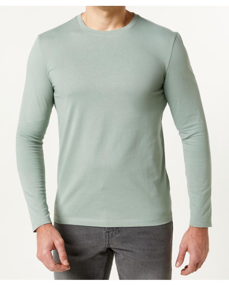 Basic Langarmshirt hellgrün