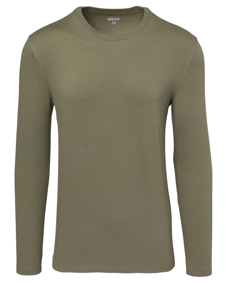 Koszulka z długim rękawem basic Identic Basic, okrągły dekolt