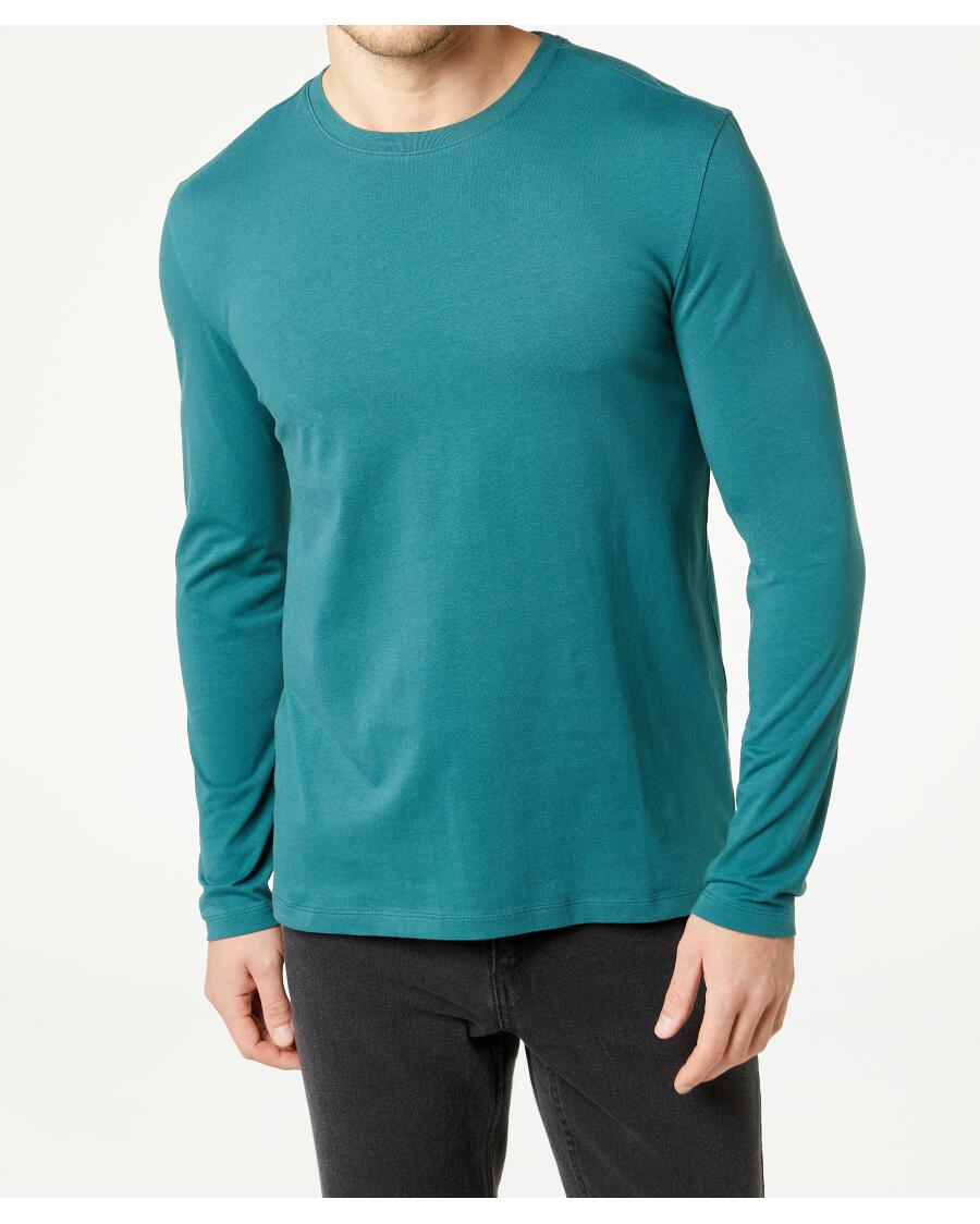 Basic shirt met lange mouwen denne groen