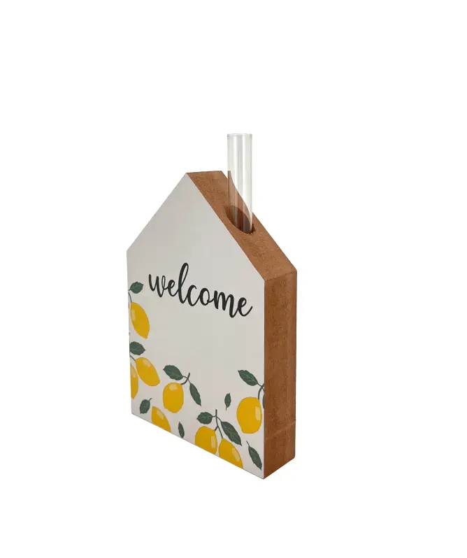 Deko-Haus mit Vase