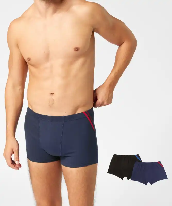 Retro Boxershorts mit Kontraststreifen