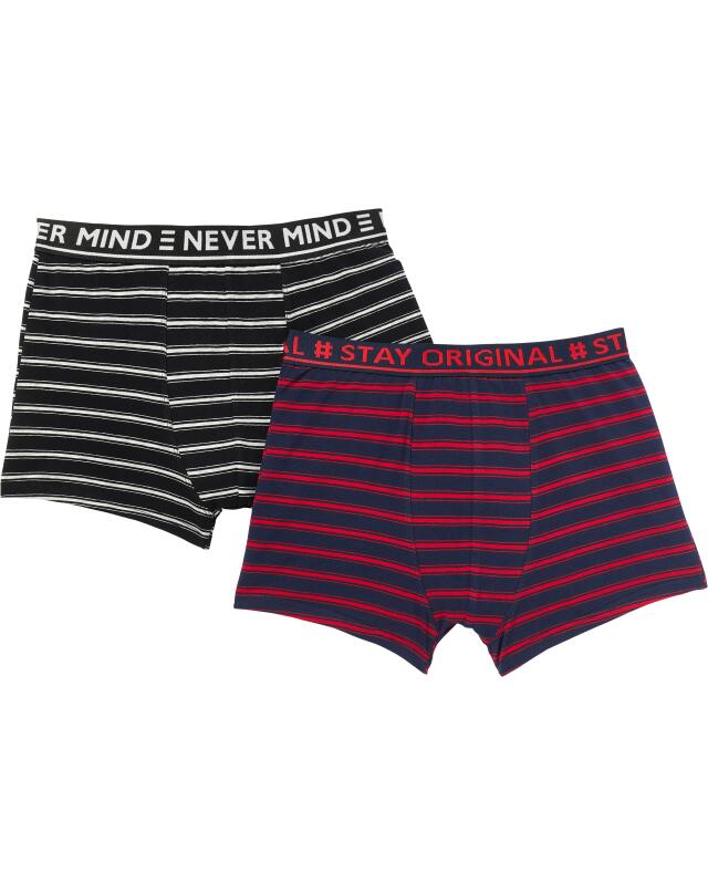 بوكسر ريترو بخطوط للرجال، أسود (KiK Gestreifte Retro Boxershorts (schwarz)) — KiK, منتج ألماني أصلي في المغرب