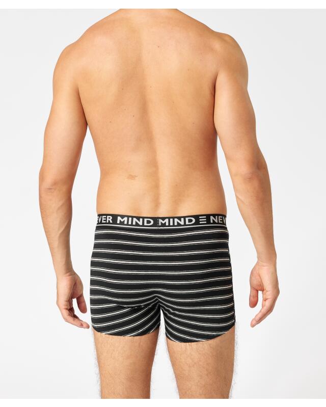 بوكسر ريترو بخطوط للرجال، أسود (KiK Gestreifte Retro Boxershorts (schwarz)) — KiK, منتج ألماني أصلي في المغرب