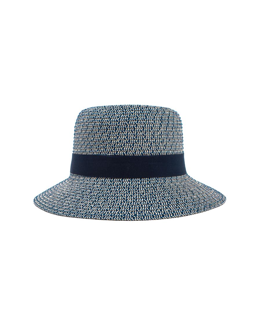 Hoed met lint donkerblauw