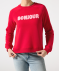 Sweatshirt mit Schriftzug rot