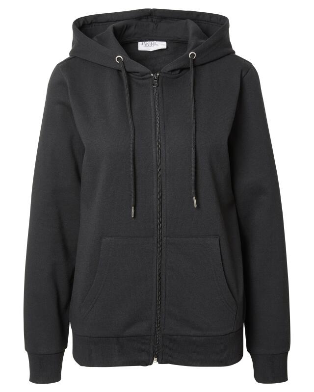 Veste sweat zippée femme, noir (KiK Schwarze Sweatjacke (schwarz)) — KiK, produit allemand authentique au Maroc