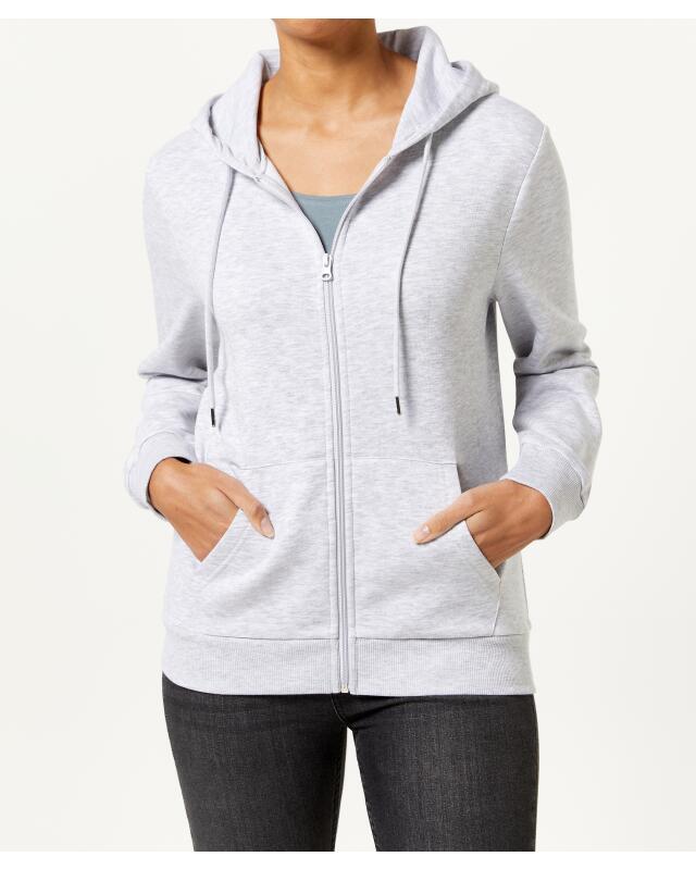 سترة سويت بسحاب للنساء، رمادي مبرقش (KiK Sweatjacke in Melange (grau melange)) — KiK, منتج ألماني أصلي في المغرب