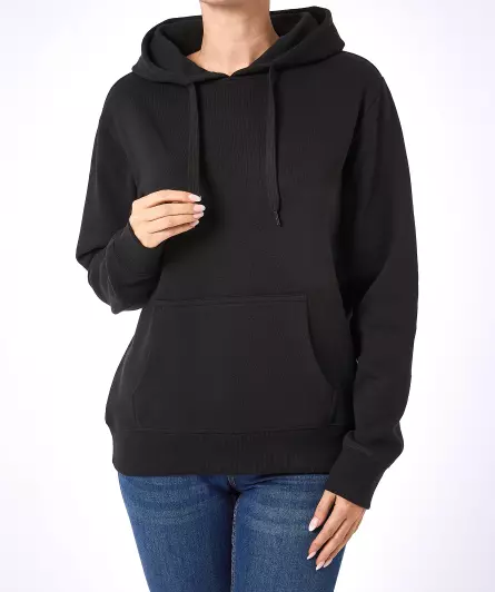 Schwarzer Sweatpullover