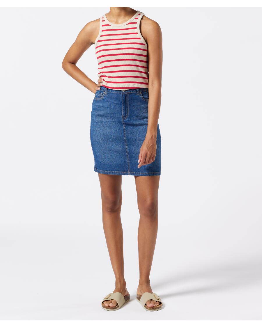 Jeansrock mit 5-Pocket-Style jeansblau