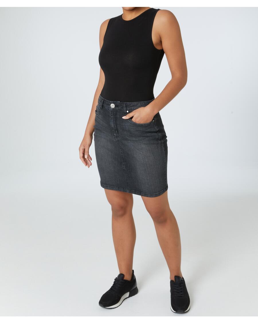 Spódnica jeansowa czarny jeans