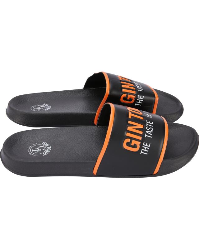 Claquettes Gin Tonic homme, noir/orange — KiK, produit allemand authentique au Maroc