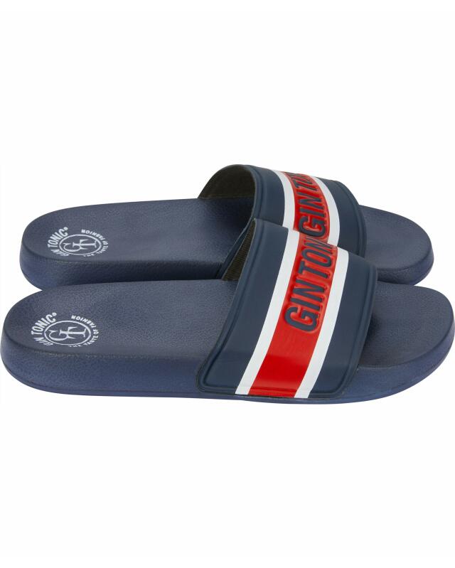 Claquettes Gin Tonic homme, bleu marine/rouge — KiK, produit allemand authentique au Maroc