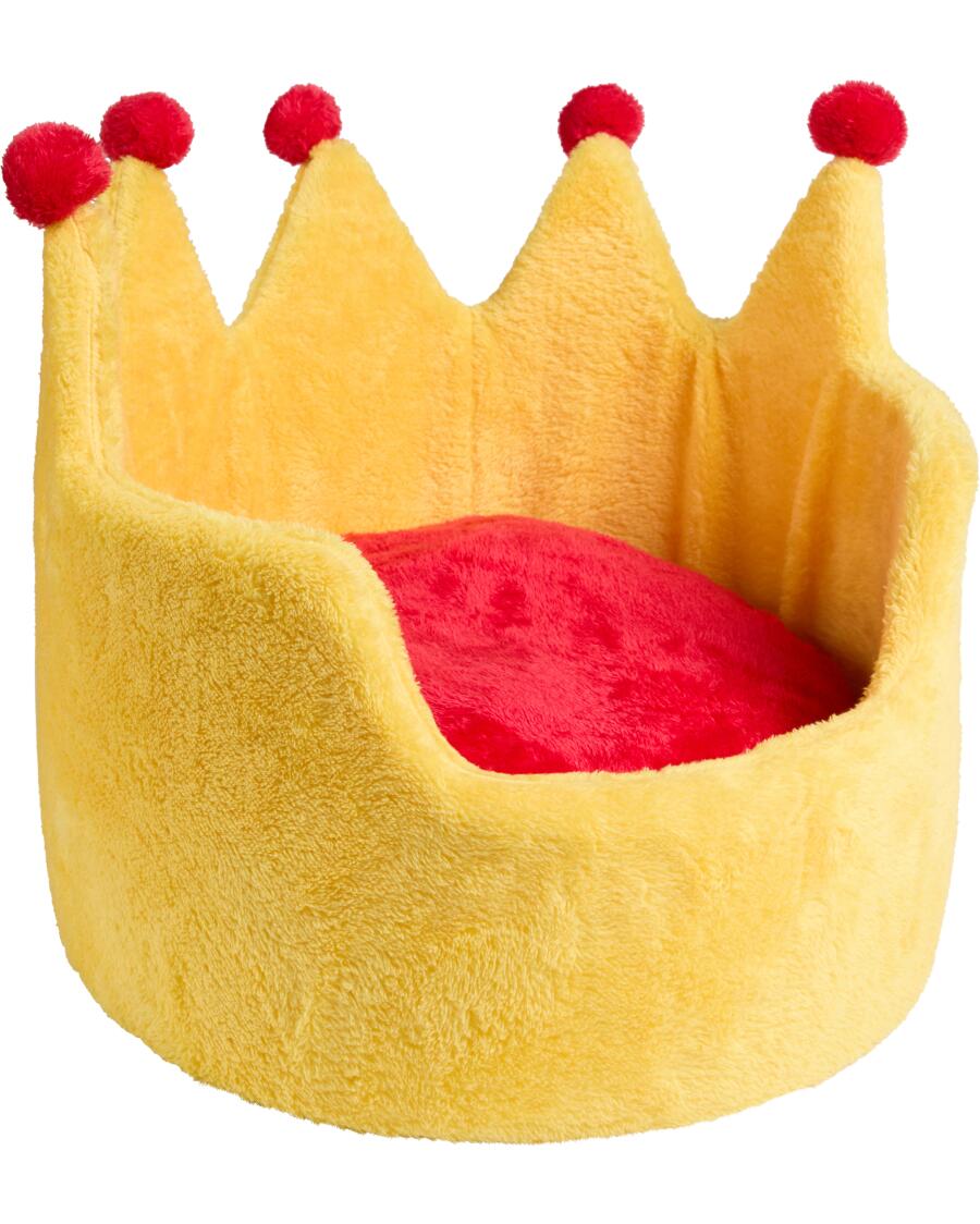 Heimtierbett Krone gold