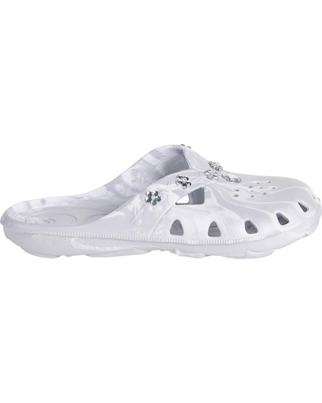 Clogs femme, gris/blanc — KiK, produit allemand authentique au Maroc