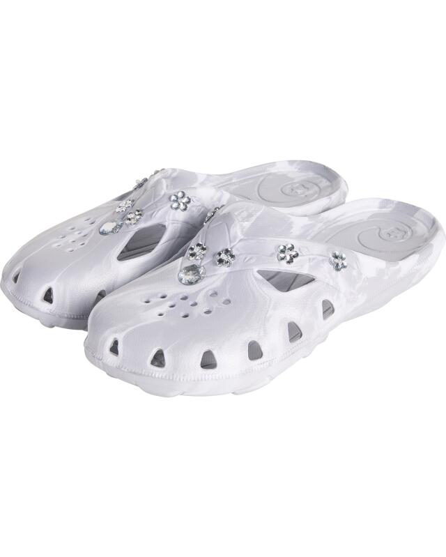 Clogs for women, grey/white (KiK Clogs (grau/weiß)) — KiK, authentic German product in Morocco
