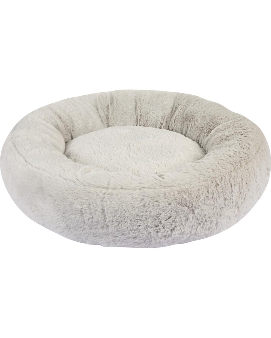 Flauschiges Heimtierbett, hellgrau