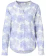 Bluse mit blauen Blumen