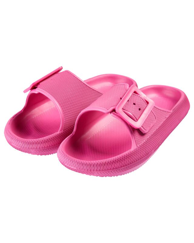 Slides for women, hot pink (KiK Badeschlappen (pink)) — KiK, authentic German product in Morocco