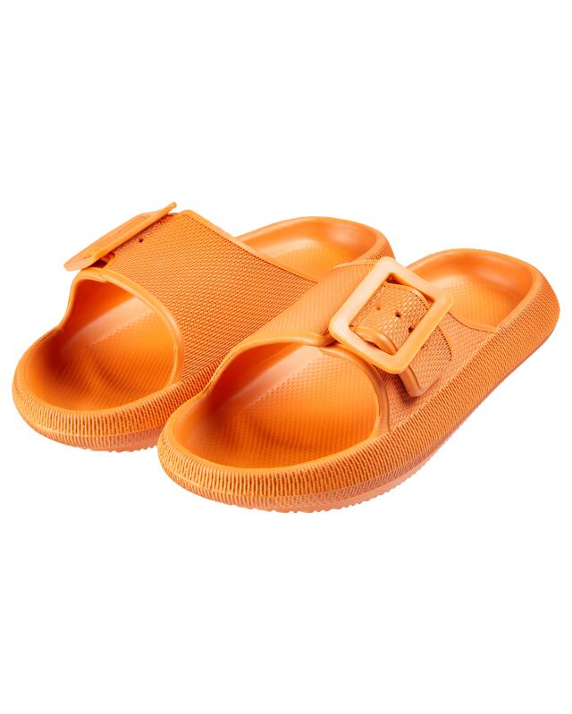 Slides for women, orange (KiK Badeschlappen (orange)) — KiK, authentic German product in Morocco