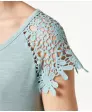 T-Shirt mit Häkelspitze