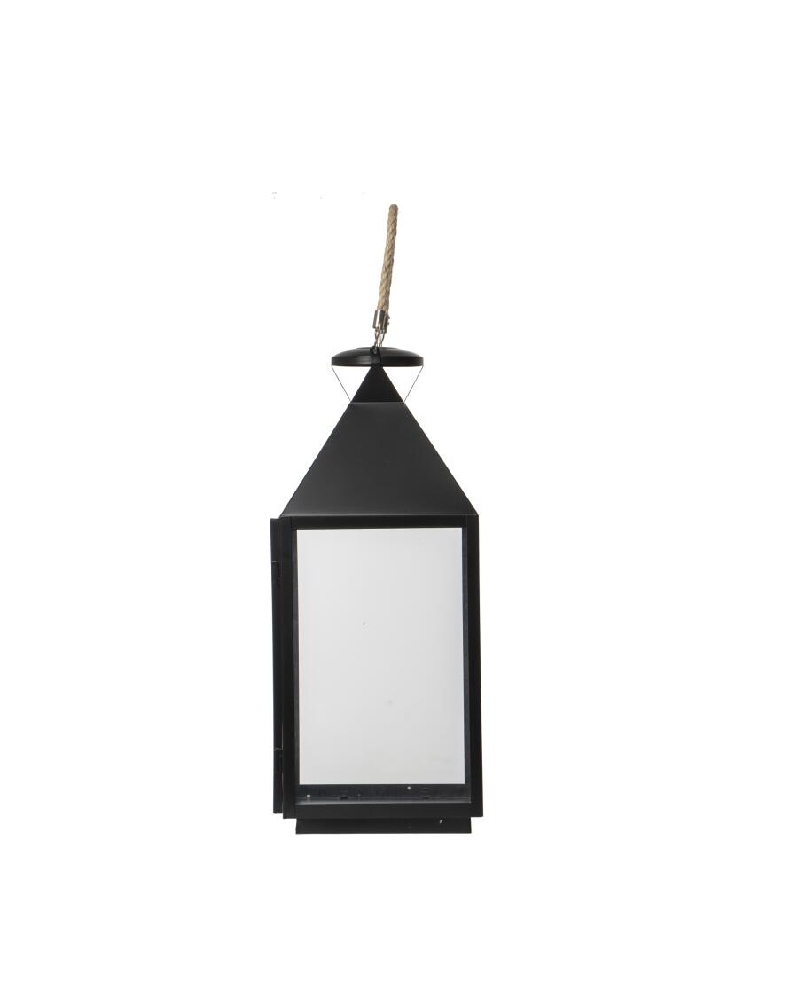 Czarny lampion ok. 21 x 23 x 52 cm