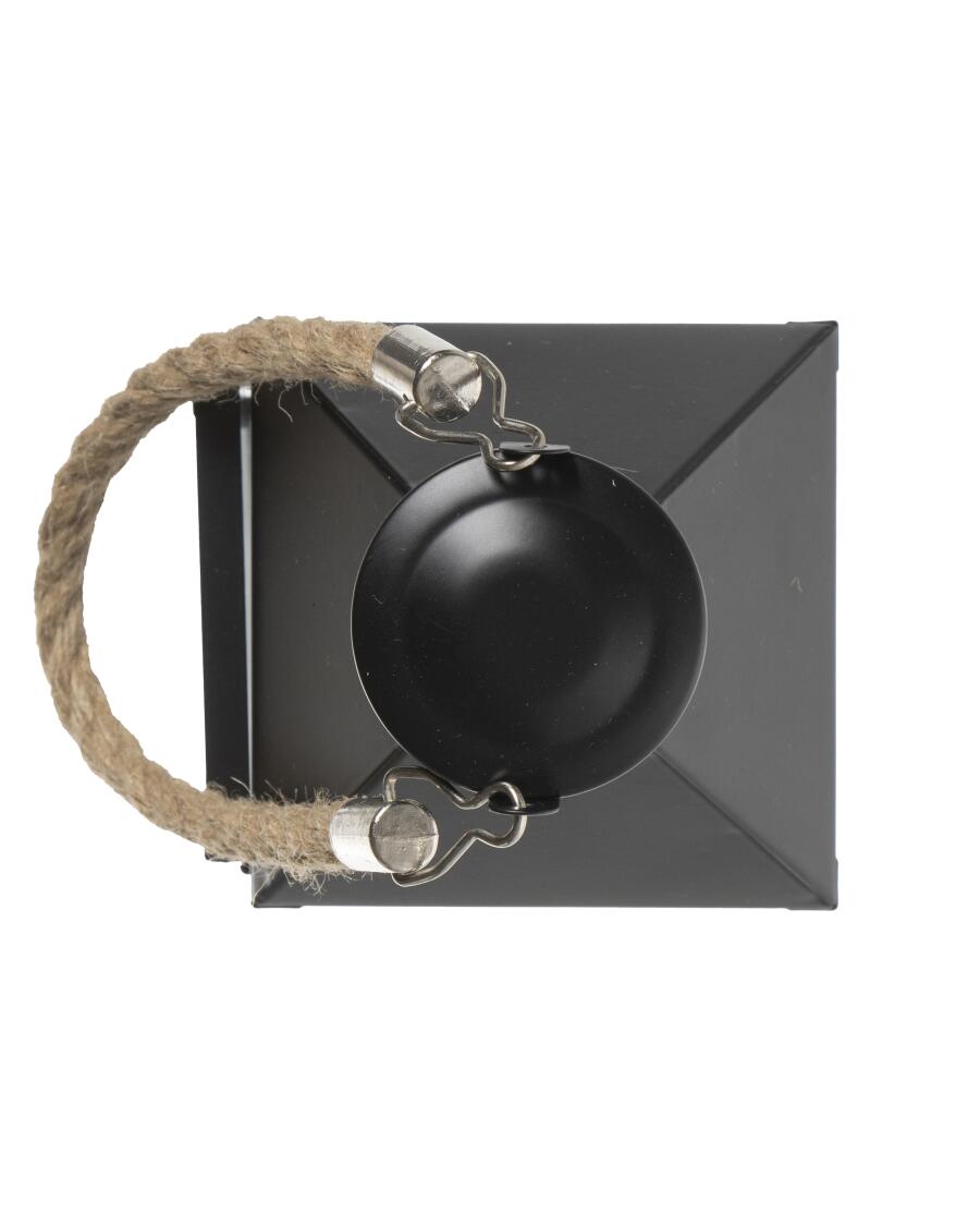 Czarny lampion ok. 12 x 13 x 23 cm