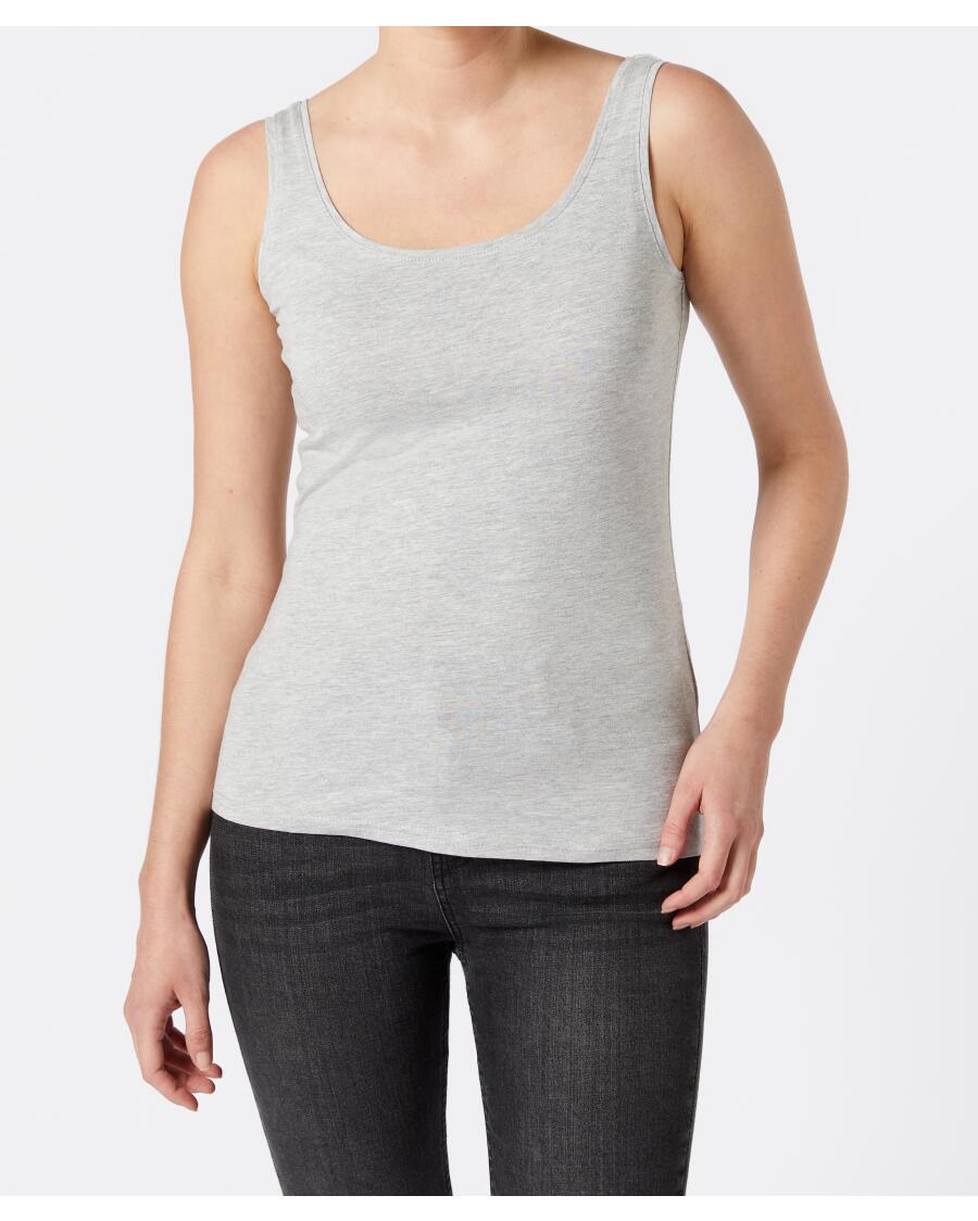 Basic Tanktop hellgrau melange