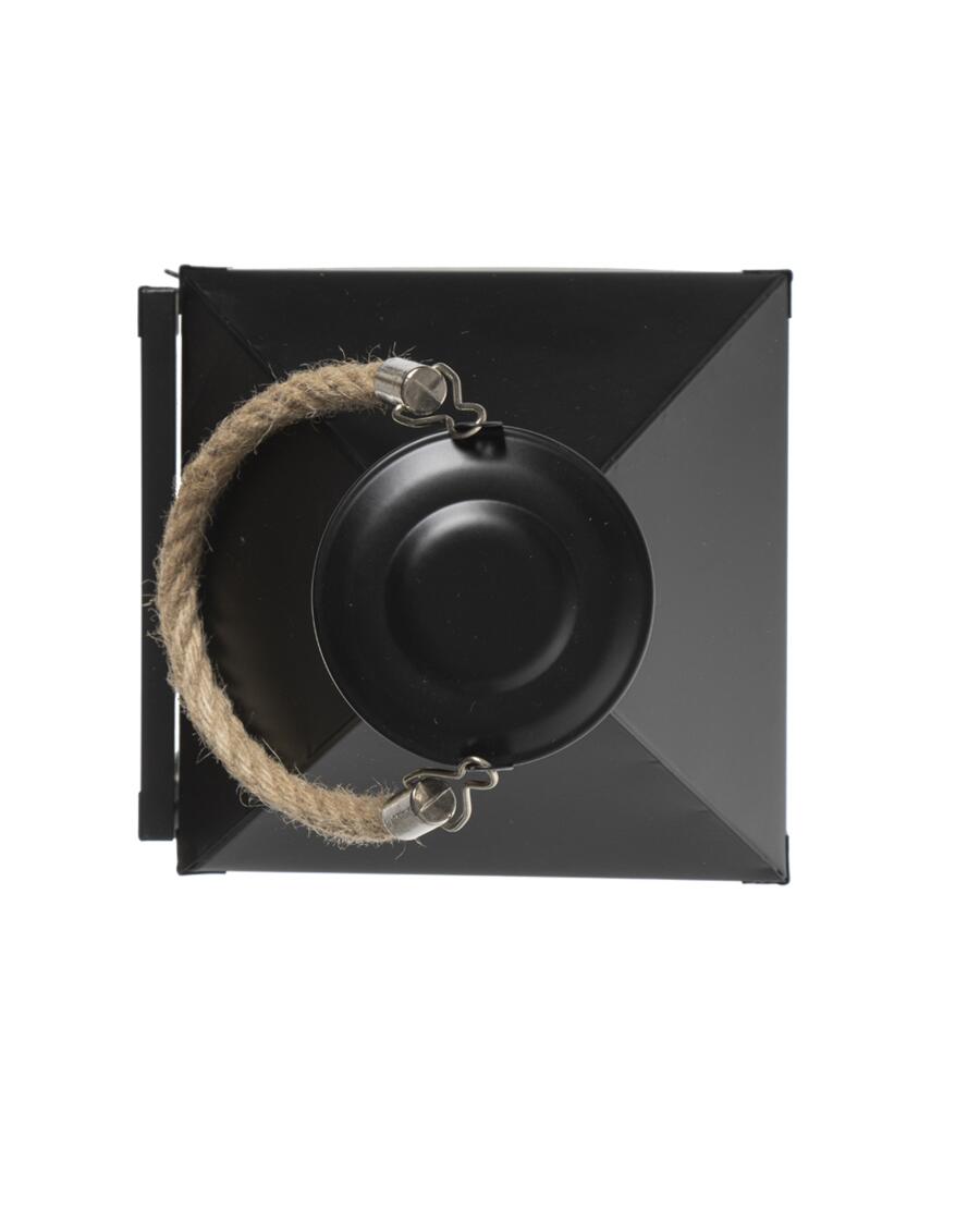 Czarny lampion ok. 17 x 16 x 36 cm