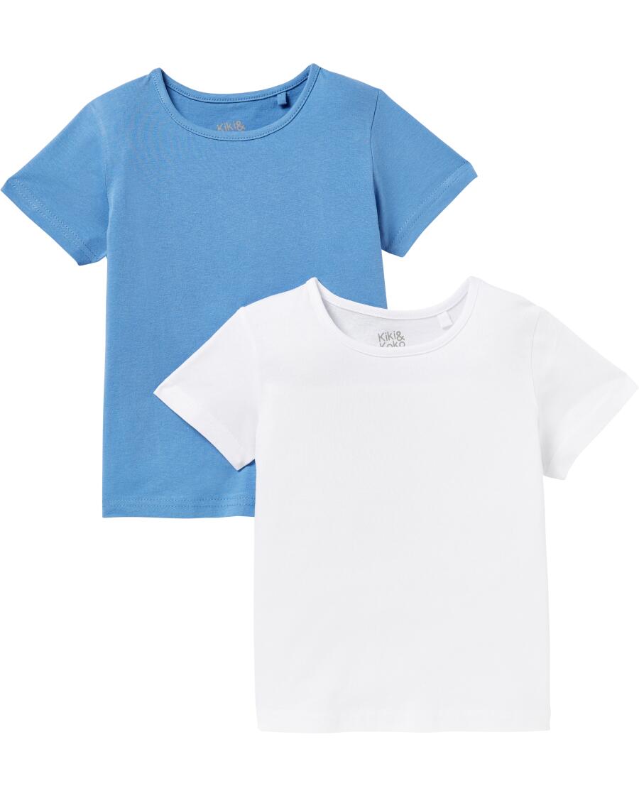 Einfarbige T-Shirts weiß/blau