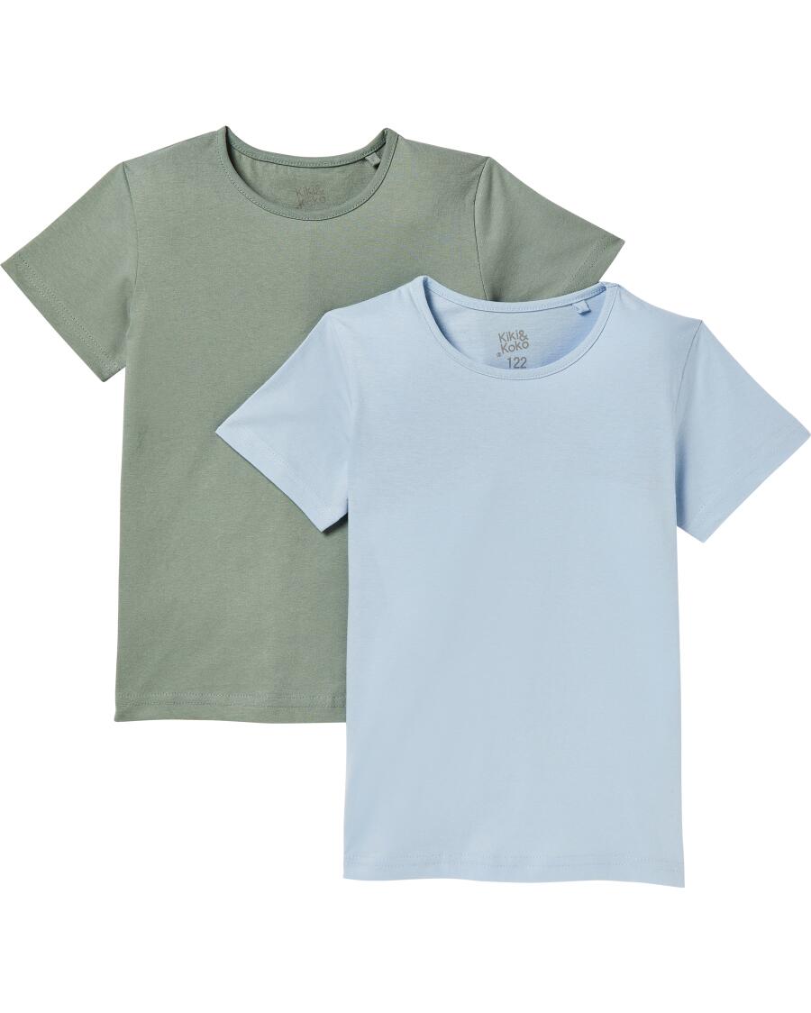 Basic T-Shirts blau/grün