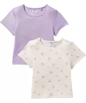 T-shirts met geribbelde structuur