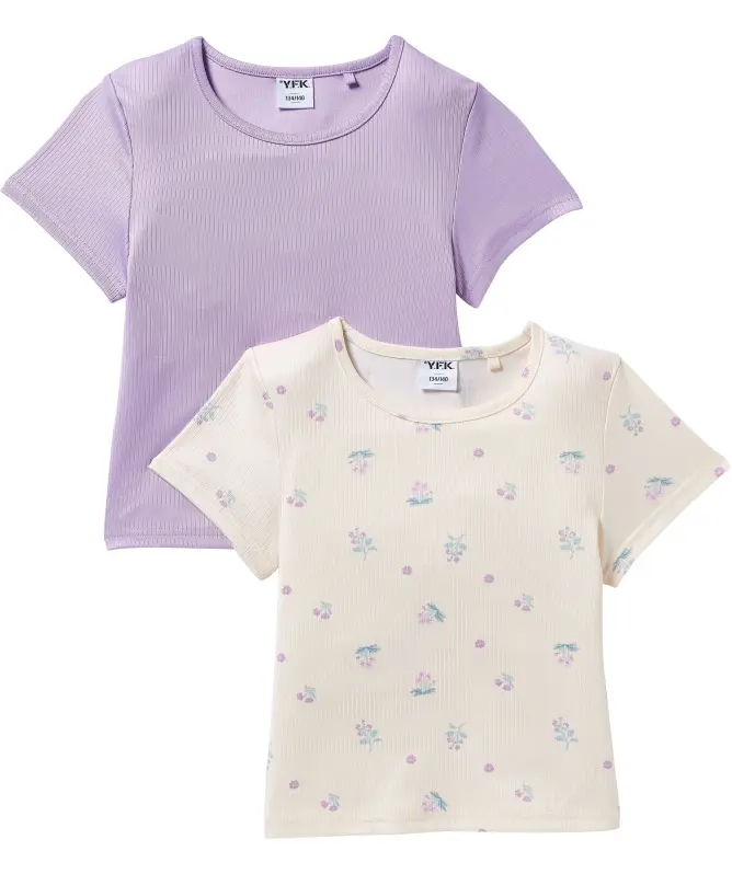 T-shirts met geribbelde structuur