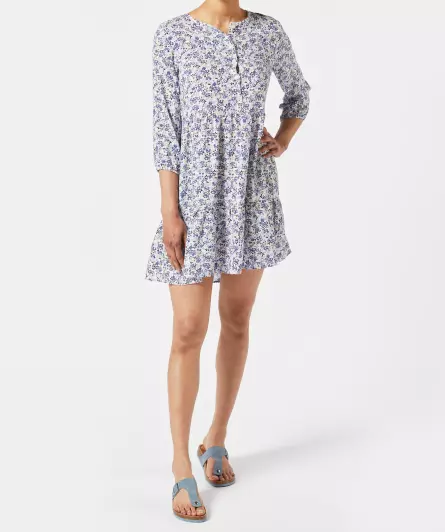 Geblümtes Midikleid